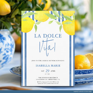Invitation Lemon Mediterranean Dolce Vita Baby Shower Mariage