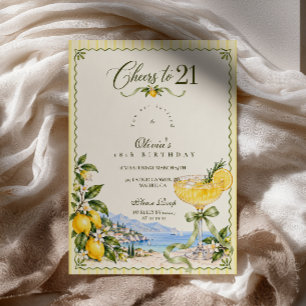 Invitation Lemon Spritz Félicitations pour les 21 ans