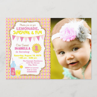 Invitation Lemonade Anniversaire Photo Fête Lemonade