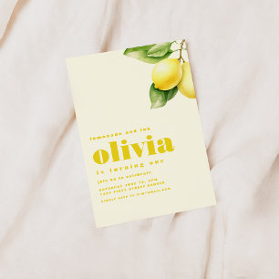 Invitation Lemonade et amusant, un premier anniversaire