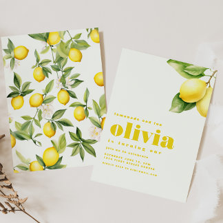 Invitation Lemonade et amusant, un premier anniversaire