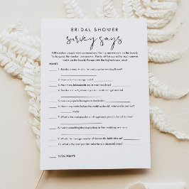 Invitation L'Enquête Fête des mariées minimale STELLA Dit Jeu