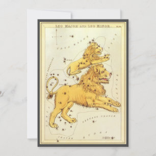 Invitation Léo le Lion Constellation Vintage Urania's Mirror
