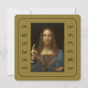 INVITATION LEONARDO DA VINCI SALVATOR MUNDI CHRIST SAVIOR