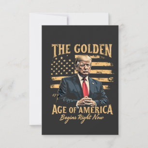 Invitation L'ère d'or de l'Amérique commence maintenant