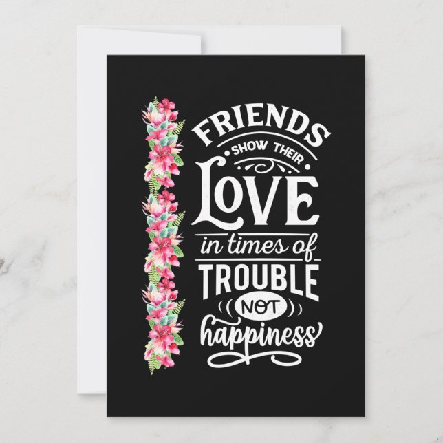 Invitation Les amis montrent leur amour (Devant)