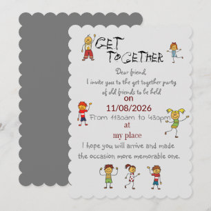 Invitation Les amis se rassemblent
