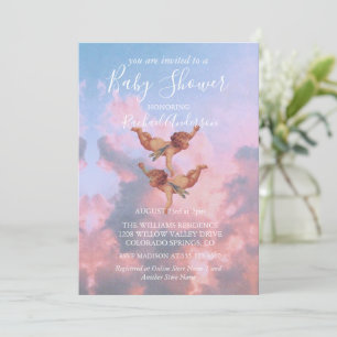Invitation Les anges dans le ciel