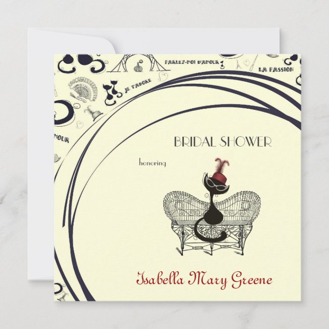 Invitation Les Aristochats Noirs - passion française (Devant)