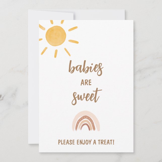 Invitation Les Baby showers Sunshine Baby Sont Sweet Card (Devant)