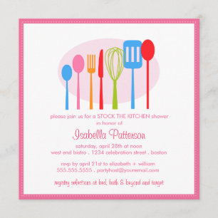 Invitation Les batteries de cuisine stockent la Fête de la