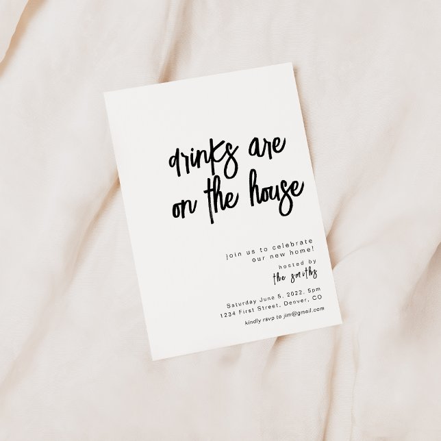 Invitation Les Boissons Sont Sur L'Invitation De La Maison (Créateur téléchargé)