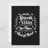Les bons amis sont comme des étoiles