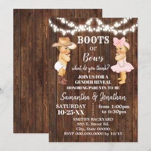 Invitation Les bottes ou les vaches La révélation du genre da
