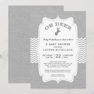 Invitation Les CERFS COMMUNS de l'OH opposent le baby shower,