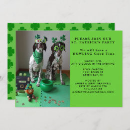 Invitation Les Chiens du parti St. Patrick avec l'invitation