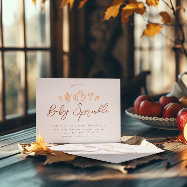 Invitation Les choses d'automne | Baby shower de Boho Thanksg (Créateur téléchargé)