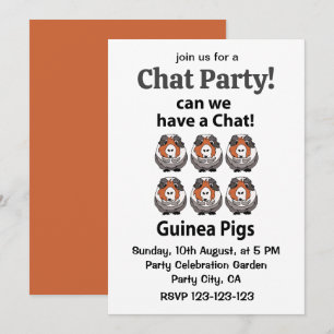 Invitation Les cochons d'Inde pouvons-nous discuter drôles co