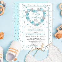 Les Coeurs Bleus Serrent Un Petit Baby shower Amou