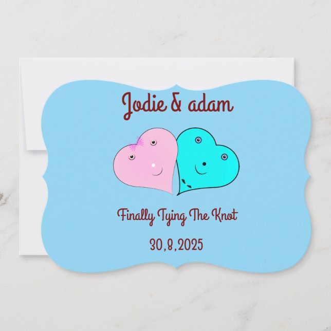 Invitation les coeurs de m. & mrs (Devant)