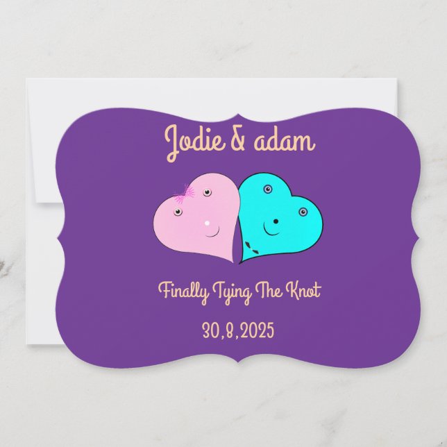 Invitation les coeurs de m. & mrs (Devant)