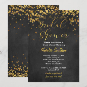 Invitation Les confettis d'or tiennent le premier rôle la