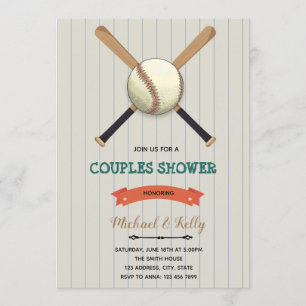 Invitation Les couples de baseball se font inviter