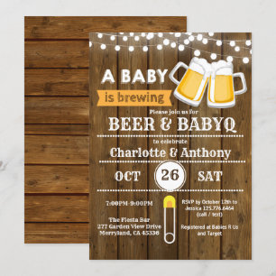 Invitation Les couples de bière invitent les baby showers san