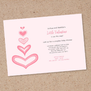 Invitation Les couples de Little Valentine baby shower