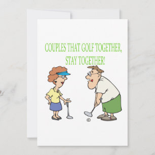 Invitation Les Couples Qui Golf Ensemble Restent Ensemble