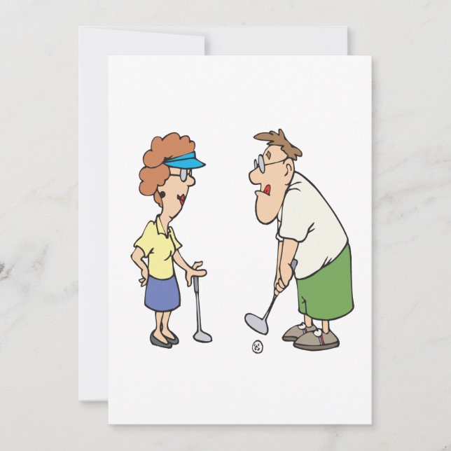 Invitation Les Couples Qui Golf Ensemble Restent Ensemble (Devant)