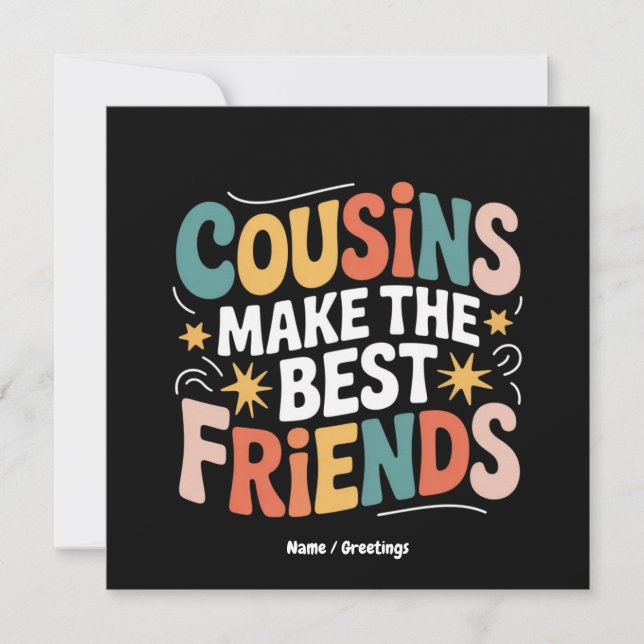 Invitation Les cousins font les meilleurs amis Frères et Soeu (Devant)