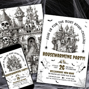 Invitation Les crânes hantés Parti du réchauffement de la mai