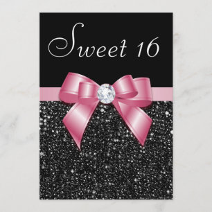 Invitation Les diamants de paillettes de Faux du bonbon 16
