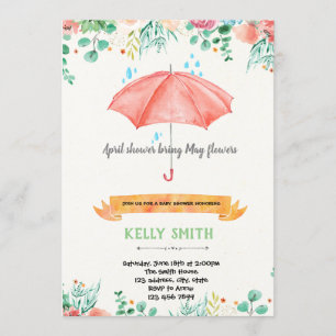 Invitation Les douches d'avril apportent l'invitation aux fle