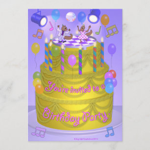 Invitation Les écureuils au gâteau