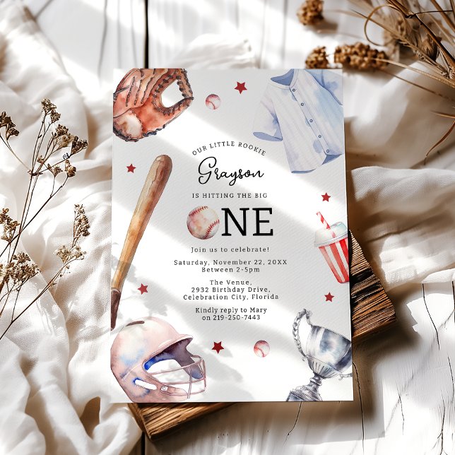 Invitation Les enfants de baseball première fête d'anniversai (Créateur téléchargé)