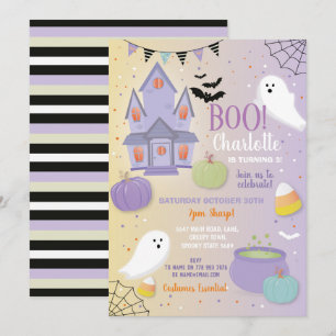 Invitation Les enfants de Boo Halloween fun party de fête vio