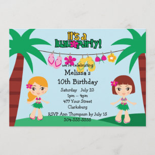 Invitation Les enfants de Luau