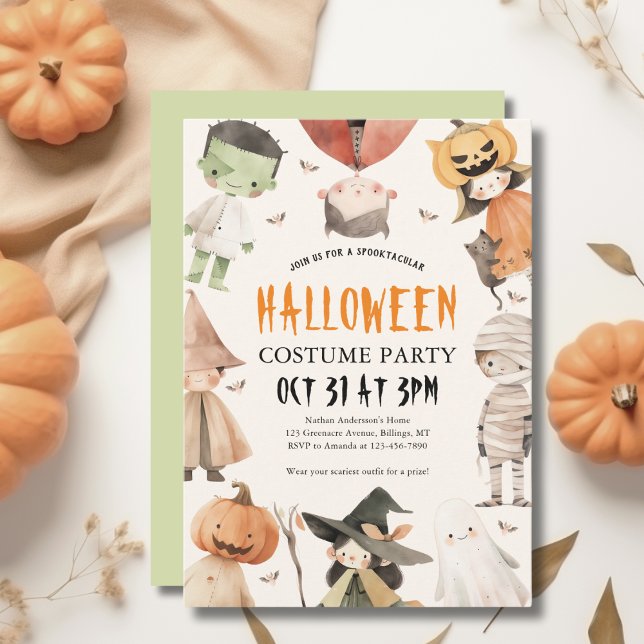 Invitation Les enfants Spooktacular Halloween Costume Party (Créateur téléchargé)