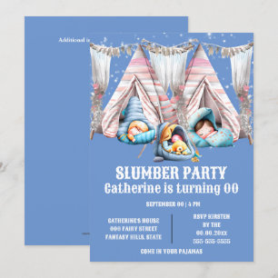 Invitation Les enfants teepee slepover slumber pyjama fête am