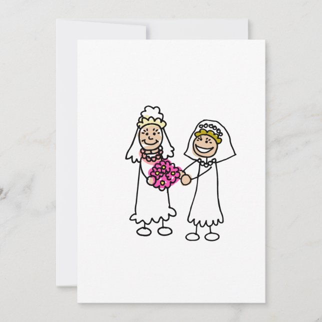 Invitation Les épouses lesbiennes amoureuses (Devant)