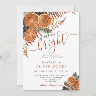 Invitation Les Esprits Sont Bright Citrus Pine Fête