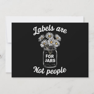 Invitation Les étiquettes sont pour les pots, pas pour les pe
