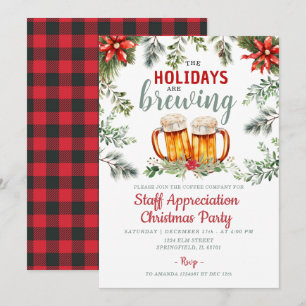 Invitation Les fêtes de Noël du personnel sont en train de br