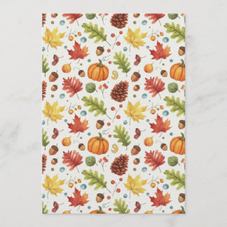 Invitation Les feuilles tombent