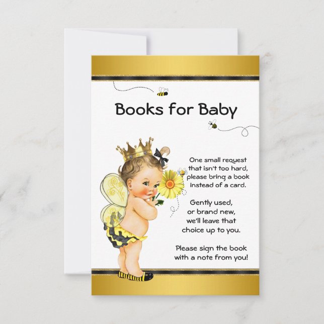 Invitation Les Filles Apportent Un Baby shower De Livre (Devant)