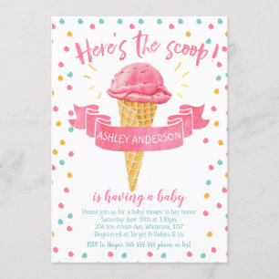 Invitation Les filles ici est l'invitation de baby shower de