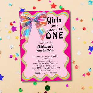 Invitation Les Filles Veulent Être Une Fête D'anniversaire Ré