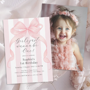 Invitation Les Filles Veulent Être Une Photo Pour Le 1er Anni